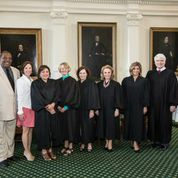 Senators West & Huffman with Texas Female Judges on Senate Floor 2015