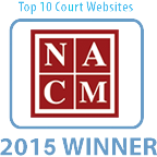 NACM Top 10 Court Websites of 2015 badge