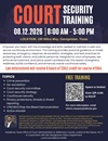 Icon (Court Security Training flyer for August 12, 2026)